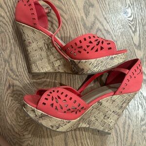 Orange sandals 7.5 worn few times